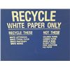 Image 2 : Qty 3 Blue Plastic Recycle White Paper Only Bins