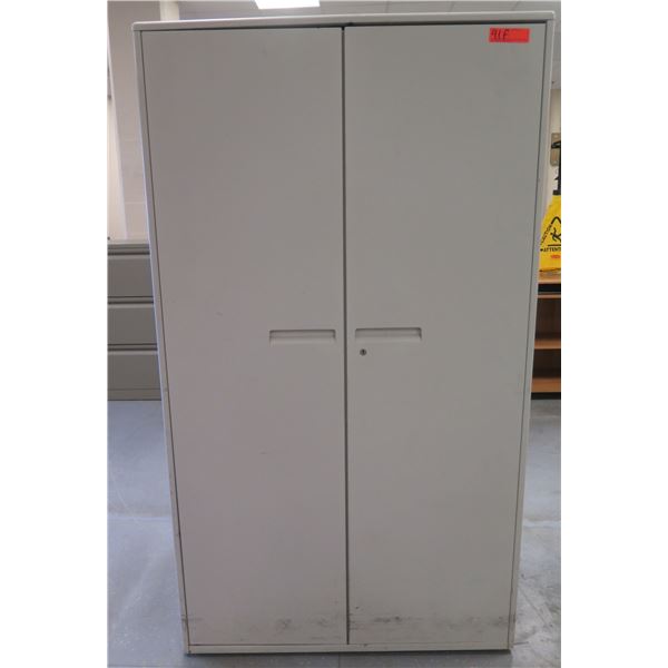 Metal 2-Door Storage Cabinet w/ Inside Shelving 36 x18 x63 H