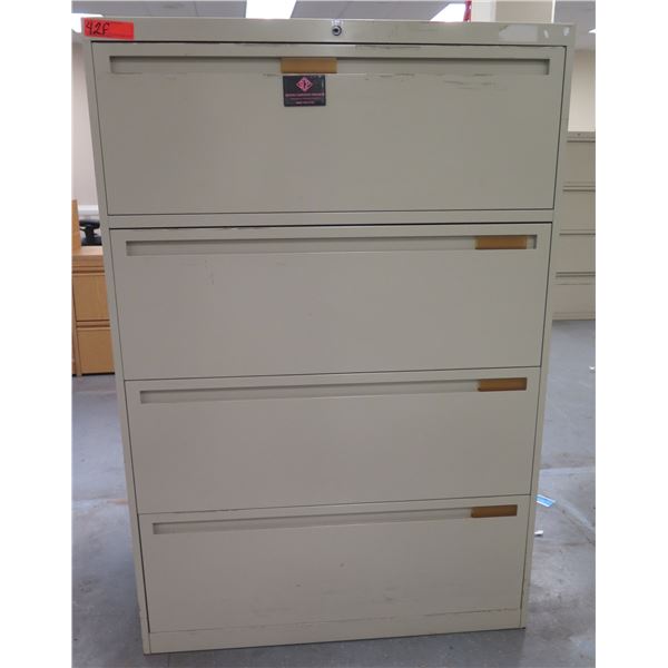 AllSteel Metal 4-Drawer Lateral Filing Cabinet