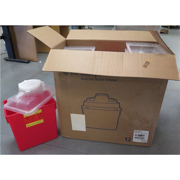 Box (Qty 12) BD 305465 Sharps Collectors 6 gal. w/ Lids