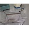 Image 2 : Rolling Metal Mesh 2-Tier Utility Cart 28"x20"x36"H