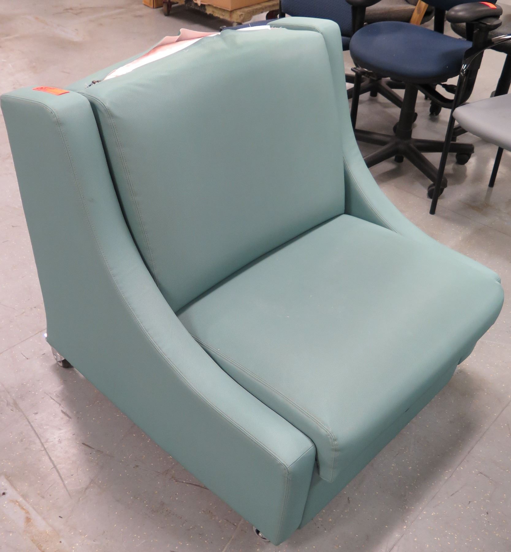 Rolling Green Convertible Pull Out Sleeper Chair w/ Under Seat Storage
