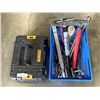 Image 1 : BASKET OF TORQUE WRENCHES AND AIR TOOLS AND DEWALT HARD CASE