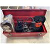 Image 1 : TOOL BOX WITH ELECTRIC DRILLS AND GUIDE