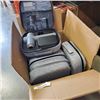 Image 1 : 7 SHARPER IMAGE MASSAGE GUNS IN HARD CASE - NO POWER SUPPLIES, SOME FOR PARTS ONLY, UNTESTED