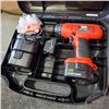 Image 2 : BLACK AND DECKER DRILL W/ BATTERY AND CHARGER AND PARTS BIN
