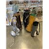 Image 2 : 3 GOLF BAGS WITH ASSORTED CLUBS