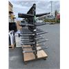 Image 1 : CANTILEVER STOCK RACK, ROLLING, 5FT WIDE 7 FT TALL