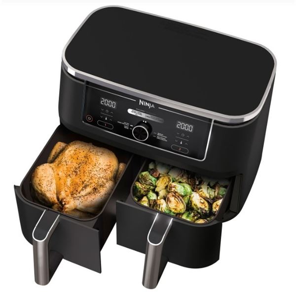 NINJA FOODI 10QT DUAL ZONE AIR FRYER - TESTED WORKING, RETAIL $269