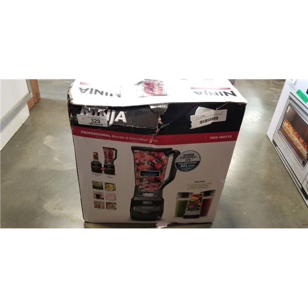 NINJA PRO 1100W COUNTER TOP BLENDER AND NUTRI CUPS - TESTED WORKING, RETAIL $219