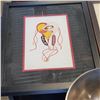 Image 2 : 2 NATIVE PRINTS SIGNED GRAHMAN HERBERT AND RICHARD SHORTY, AND 2 SILVER PLATE BOWLS