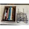 Image 1 : LOT OF VINTAGE BOOKS AND BOOK HOLDER