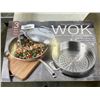 Image 1 : 3PC STAINLESS WOK SET