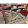 Image 2 : VINTAGE SINGLE SIZE BEDFRAME W/ LEATHER INSERT