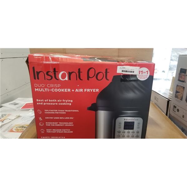 INSTANT POT DUO CRISP COMBO 6QT 11-IN-1 ELECTRIC PRESSURE COOKER - TESTED WORKING, RETAIL $249