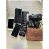 Image 1 : WOOD BOX AND 2 BAGS OF CELL PHONES PARTS ONLY