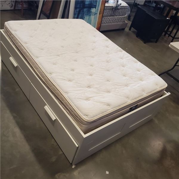 VEVOR Boxspring Bedframe (Queensize) met Wasbare Stoffen Hoes, Metalen VEVOR Boxspring Bedframe (Queensize) met Wasbare Stoffen Hoes, Metalen