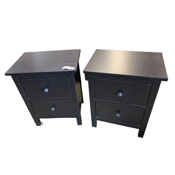 2 IKEA 2 DRAWER HEMNES NIGHTSTANDS