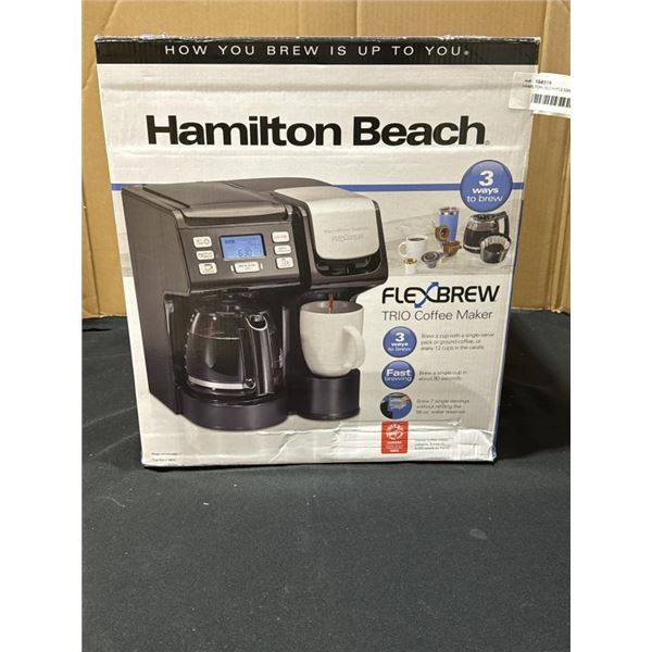 HAMILTON BECH FLEXBREW TRIO COFFEE 12-CUP - TESTED WORKING, RETAIL $149