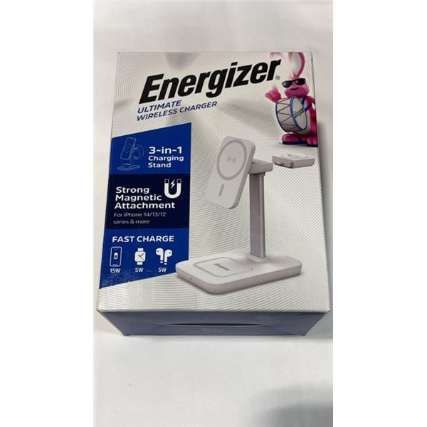 ENERGIZER 3-IN-1 MAGNATIC WIRELESS CHARGER - RETAIL $89