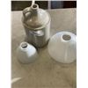 Image 1 : 2 MILK GLASS SHADES AND JUG