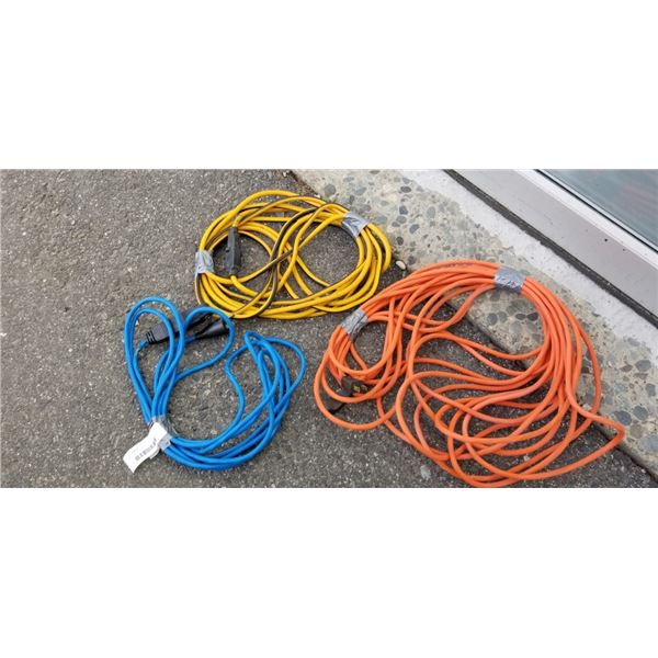 3 HEAVY DUTY EXTENSION CORDS