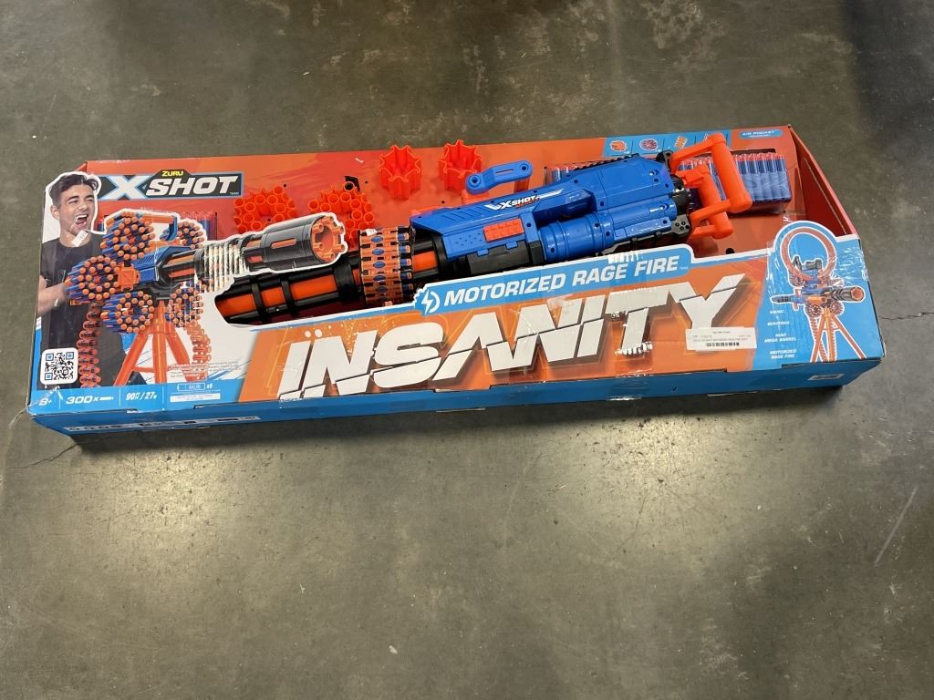 X Shot Ragefire XSHOT INSANITY MOTORIZED RAGE FIRE SOFT AMMO GUN TESTED WORKING