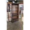 Image 2 : GLASS DOOR CABINET W/ GLASS AND WOOD SHELVES AND BOTTOM DRAWER