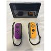 Image 2 : NINTENDO SWITCH W/ NEON JOYCONS AND ZELDA CARRY CASE  - TESTED WORKING, RETAIL $399