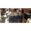 Image 1 : BLACK LAQURED DINING TABLE W/ 8 CHAIRS