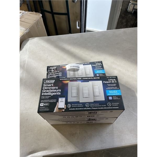 9 FEIT SMART DIMMER SWITCHES, 3 PACKS OF 3