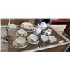 Image 1 : 21 PIECES KUTANI CHINA - 6 CUPS AND SAUCERS, 6 SIDE PLATES, CREAM AND SUGAR, AND TEAPOT