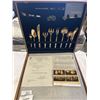 Image 1 : 144 PIECE MOTHER OF PEARL NICKEL BRONZE CUTLERY SET IN CANTEEN