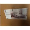 Image 3 : AS NEW DOUBLE/FULL SIZE LINON DEVILLE UPHOLSTERED BEDFRAME, IN SILVER GREY, LOW PROFILE WITH SLAT BA