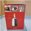 Image 2 : VACU VIN STAINLESS WINE COOLER - TESTED WORKING, RETAIL $102