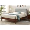 Image 1 : NEW SEALED IN BOX CAMILLE BED DARK WOOD/GREY QUEEN - 2 BOX LOT, RETAIL $799