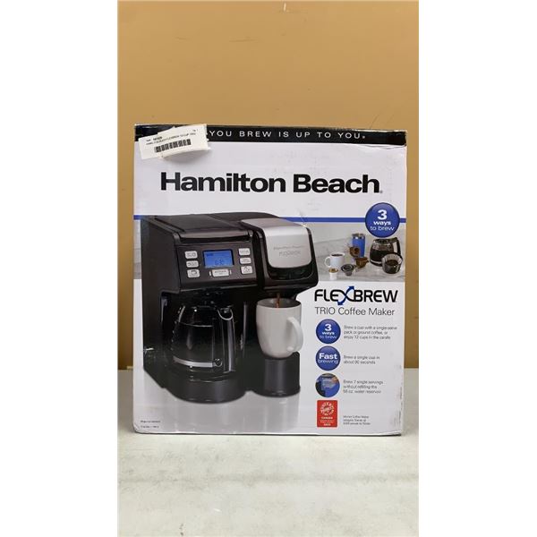 HAMILTON BEACH FLEXBREW 12-CUP TRIO COFFEE MAKER - TESTED WORKING - RETAIL $159