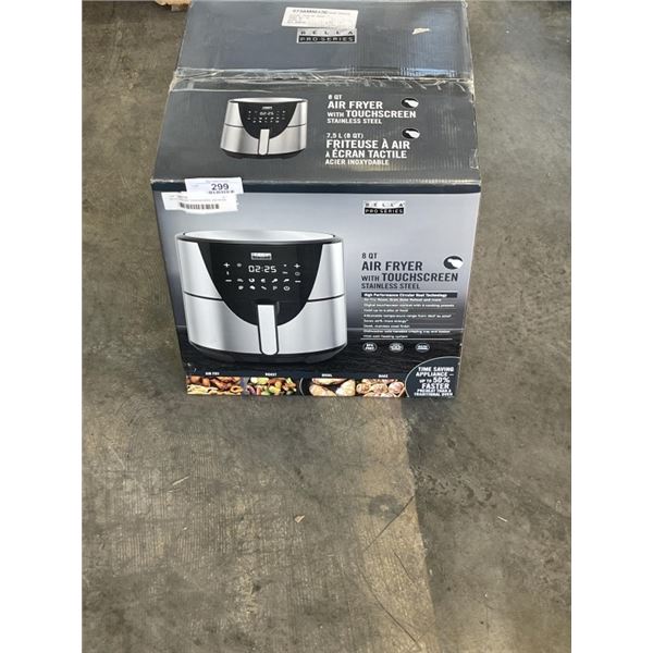 BELLA PRO 8QT TOUCHSCREEN  AIR FRYER - TESTED WORKING, RETAIL $239