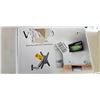 Image 2 : POLE MOUNT TILTING KEYBOARD TRAY, TV WALL MOUNT, AND WOODEN ARMREST AND MOUSE PAD