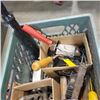 Image 3 : TOTE OF ASSORTED TOOLS AND EXTENSION CORDS ON REEL