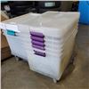 Image 2 : LOT OF PLASTIC TOTES W/ LIDS