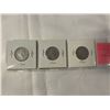 Image 2 : 3 CANADIAN LOW MINTAGE COINS (.800 SILVER) 1937 (FIRST GEORGE VI) 1938, 1939