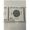 Image 4 : 3 CANADIAN LOW MINTAGE COINS (.800 SILVER) 1937 (FIRST GEORGE VI) 1938, 1939