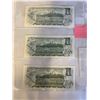 Image 2 : 3 - 1973 CANADIAN $1 BILLS - LAST 3 ISSUES, NEAR MINT