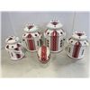 Image 1 : SET OF 5 CZECH LIDDED CANNISTER SET