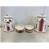 Image 2 : SET OF 5 CZECH LIDDED CANNISTER SET