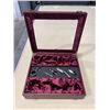 Image 2 : 2 BRAND NEW WINE GIFT BOXES - 2 BOTTLE WINE BOX W/ CORKSCREW, 3 BOTTLE STOPPERS, THERMOMETER, POURER