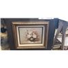 Image 1 : ANTIQUE FRAMED FLORAL OIL PAINTING