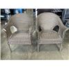 Image 1 : 2 WICKER OUTDOOR CHAIRS