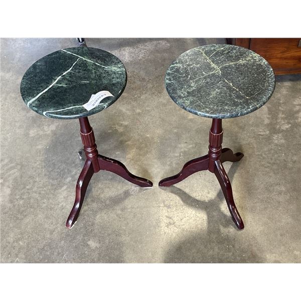 2 STONE TOP BOMBAY PARLOUR TABLES